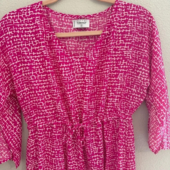 MOTT50‎ Fuchsia Basketweave Charlotte Dress Size Small - Picture 10 of 13